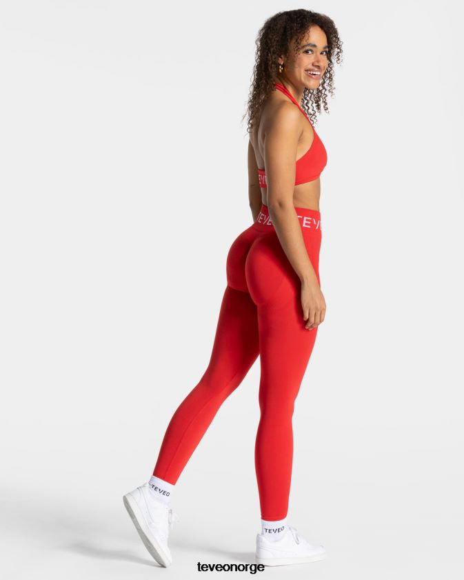 TEVEO klær 0H40JL60 rød kvinner signatur scrunch leggings
