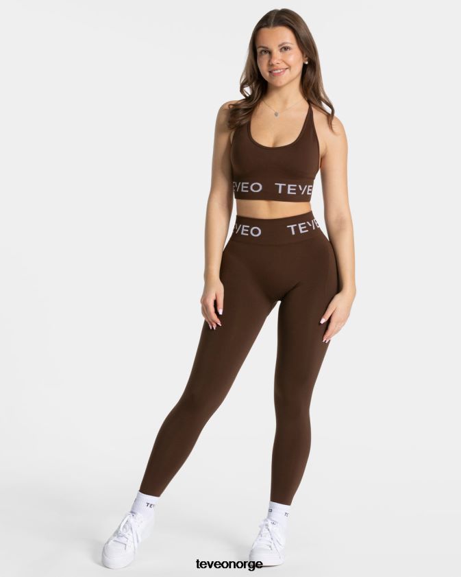 TEVEO klær 0H40JL61 mørkebrun kvinner signatur scrunch leggings