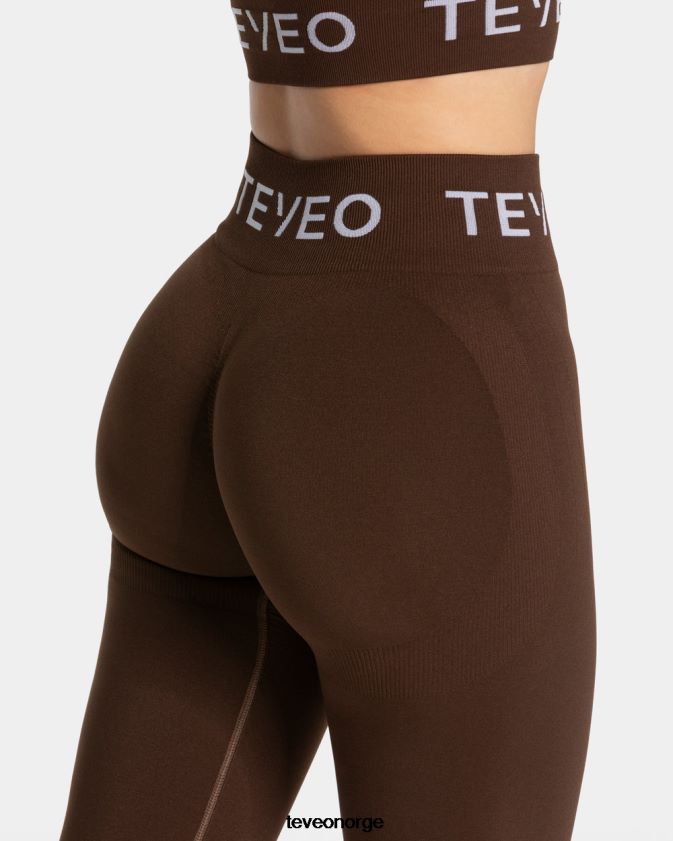 TEVEO klær 0H40JL61 mørkebrun kvinner signatur scrunch leggings