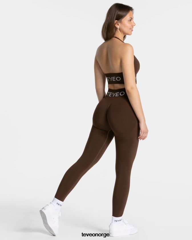 TEVEO klær 0H40JL61 mørkebrun kvinner signatur scrunch leggings