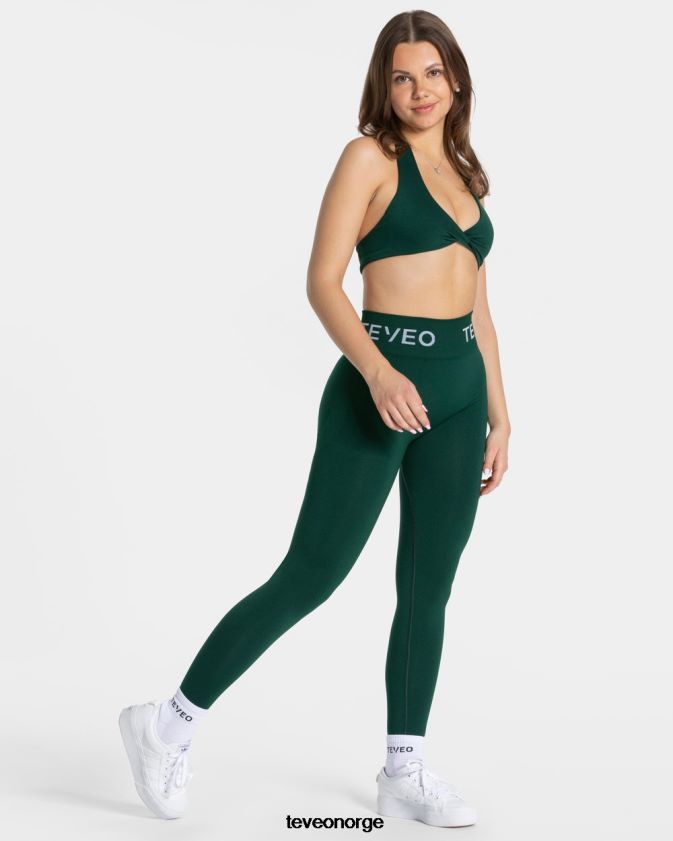 TEVEO klær 0H40JL63 mørk grønn kvinner signatur scrunch leggings