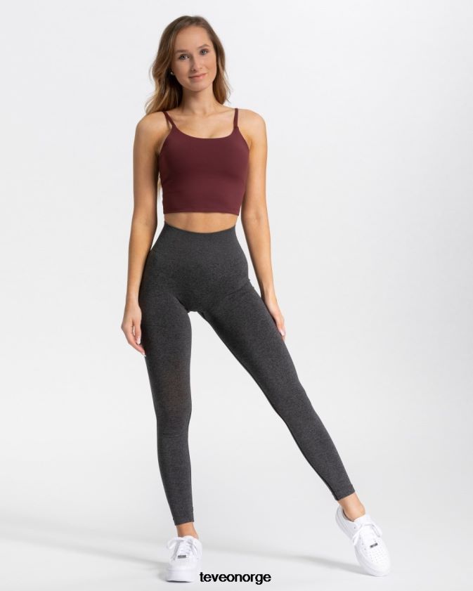 TEVEO klær 0H40JL75 mørk grå kvinner stilige leggings