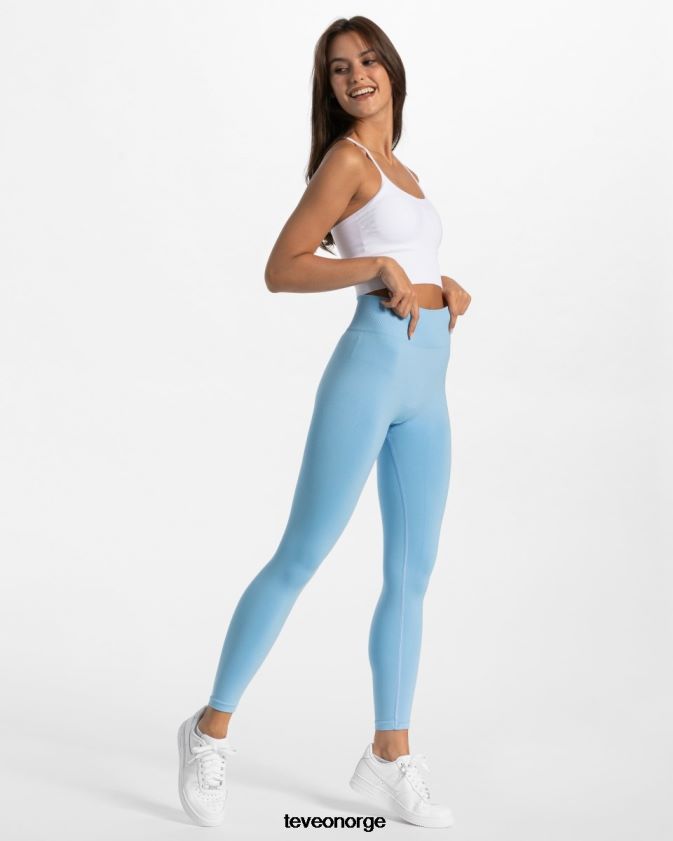 TEVEO klær 0H40JL85 baby blå kvinner tidløse scrunch-leggings