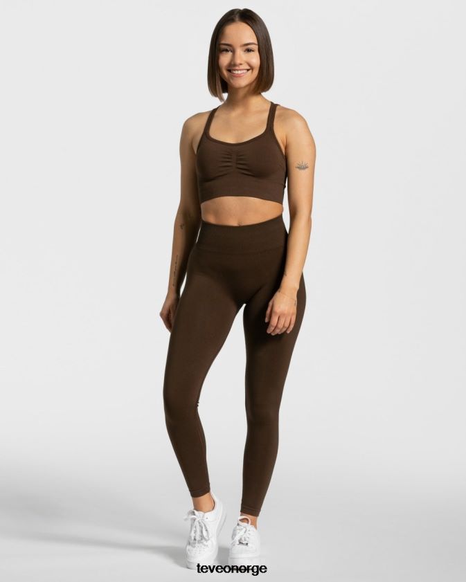 TEVEO klær 0H40JL86 mørkebrun kvinner tidløse scrunch-leggings