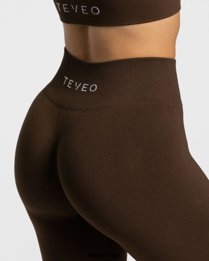 TEVEO klær 0H40JL86 mørkebrun kvinner tidløse scrunch-leggings