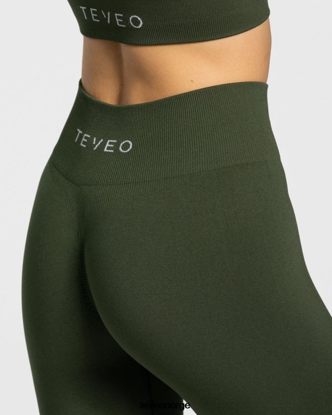 TEVEO klær 0H40JL91 kaki kvinner tidløse scrunch-leggings