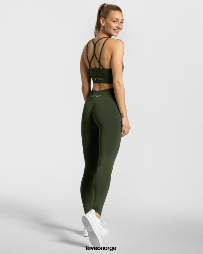 TEVEO klær 0H40JL91 kaki kvinner tidløse scrunch-leggings