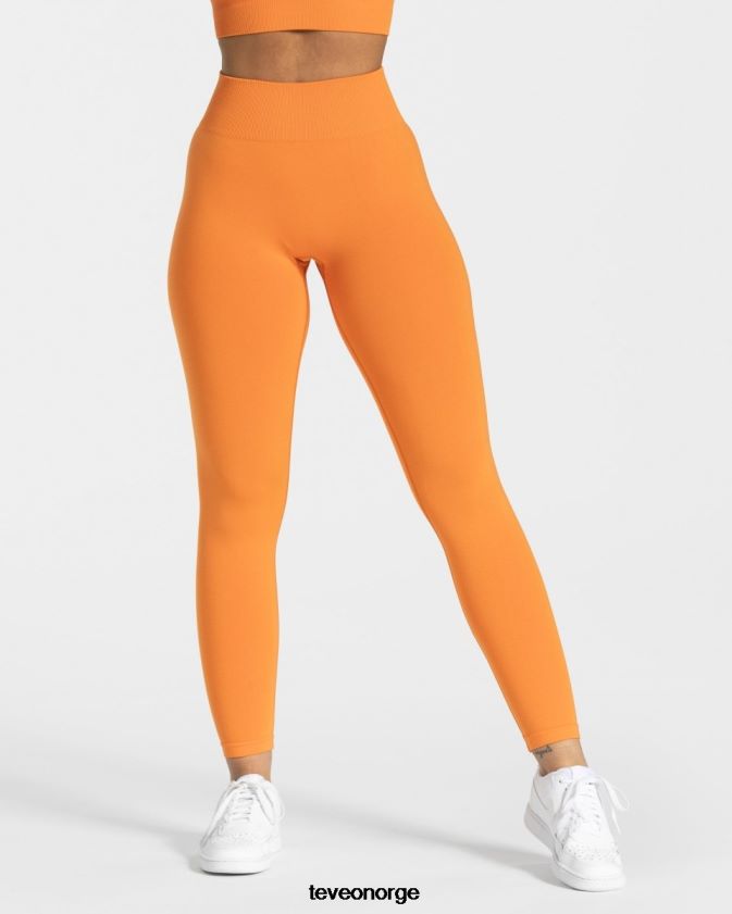 TEVEO klær 0H40JL93 oransje kvinner tidløse scrunch-leggings
