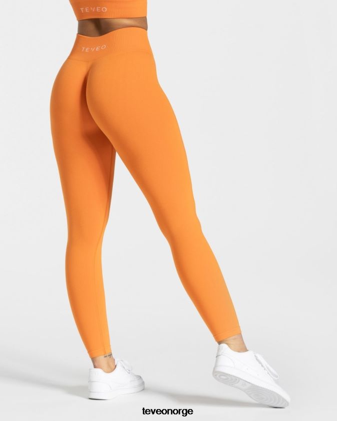 TEVEO klær 0H40JL93 oransje kvinner tidløse scrunch-leggings