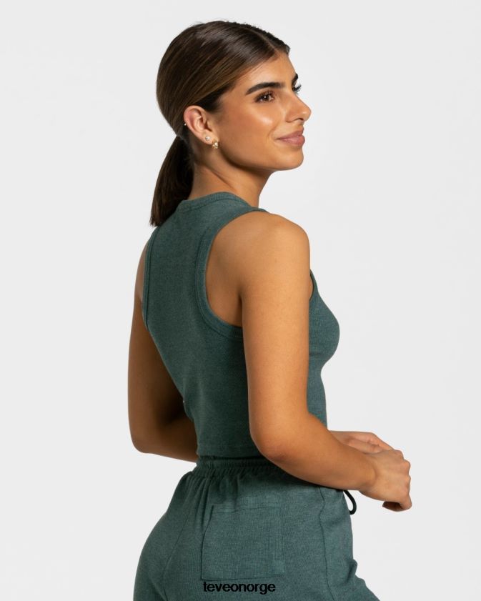 TEVEO klær 0H40JL453 mørk grønn kvinner lounge crop top