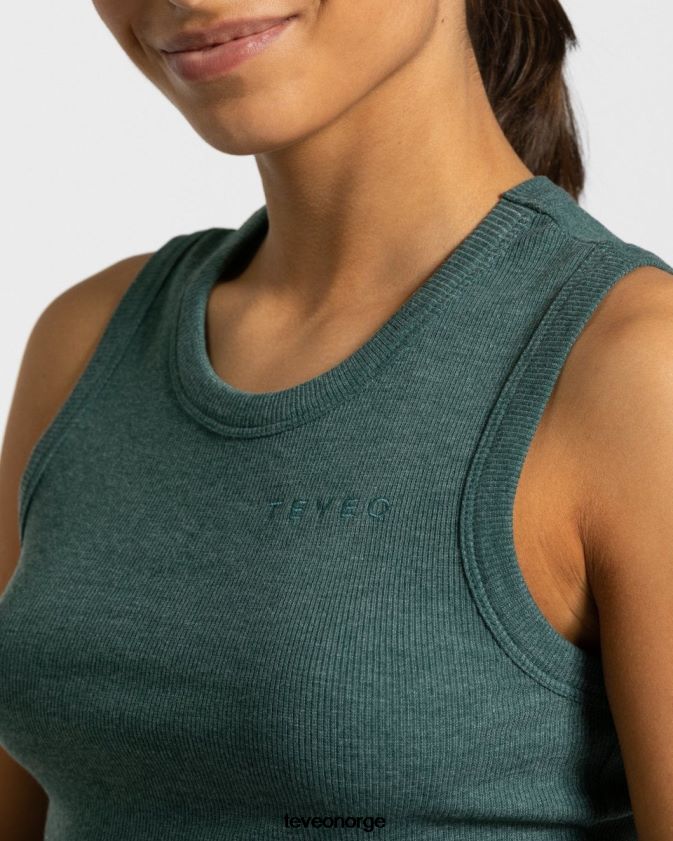 TEVEO klær 0H40JL453 mørk grønn kvinner lounge crop top