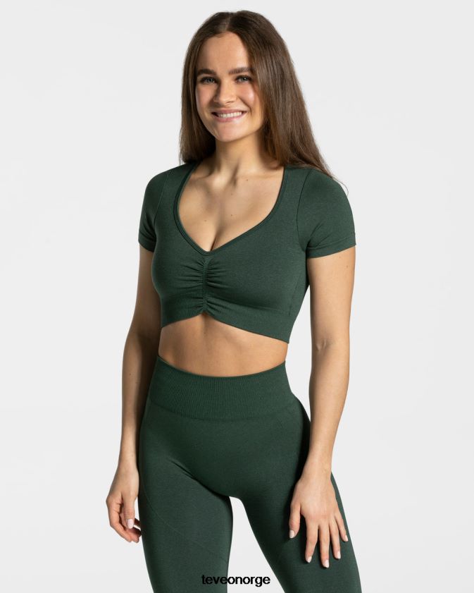 TEVEO klær 0H40JL455 mørk grønn kvinner fokus crop top