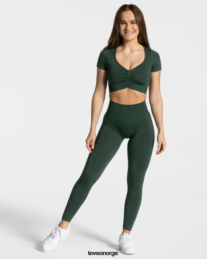 TEVEO klær 0H40JL455 mørk grønn kvinner fokus crop top