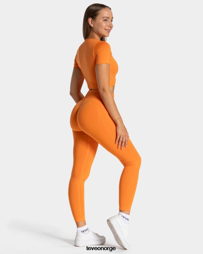 TEVEO klær 0H40JL457 oransje kvinner fokus crop top