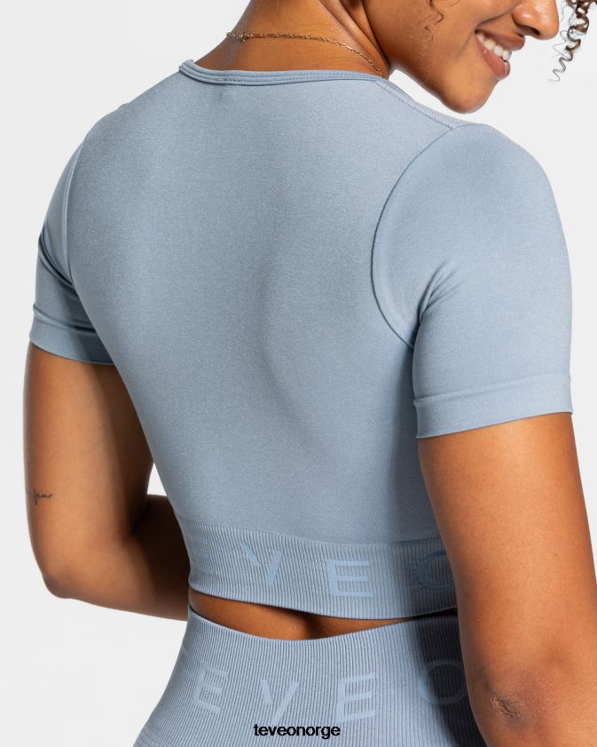 TEVEO klær 0H40JL460 stål blå kvinner fokus crop top