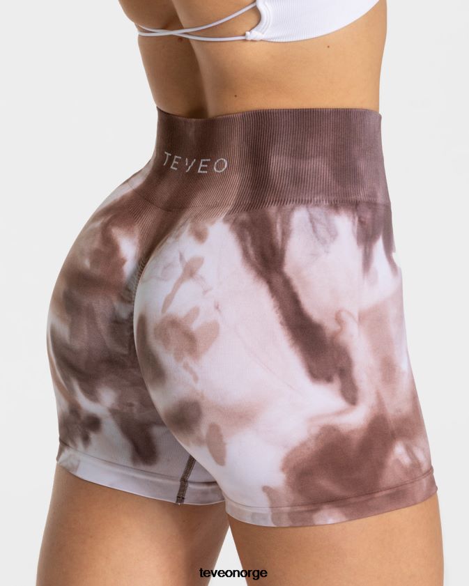 TEVEO klær 0H40JL183 jord kvinner tie dye scrunch kort