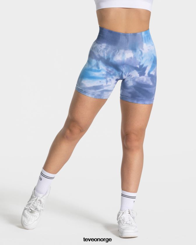 TEVEO klær 0H40JL185 hav kvinner tie dye scrunch kort