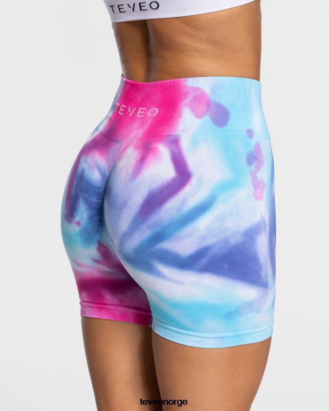 TEVEO klær 0H40JL197 kald kvinner tie dye scrunch kort