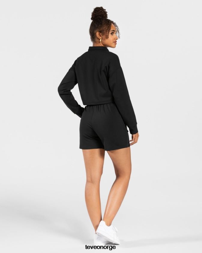 TEVEO klær 0H40JL198 svart kvinner sjarmerende oversized short