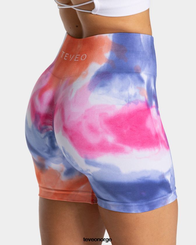 TEVEO klær 0H40JL200 varmt kvinner tie dye scrunch kort