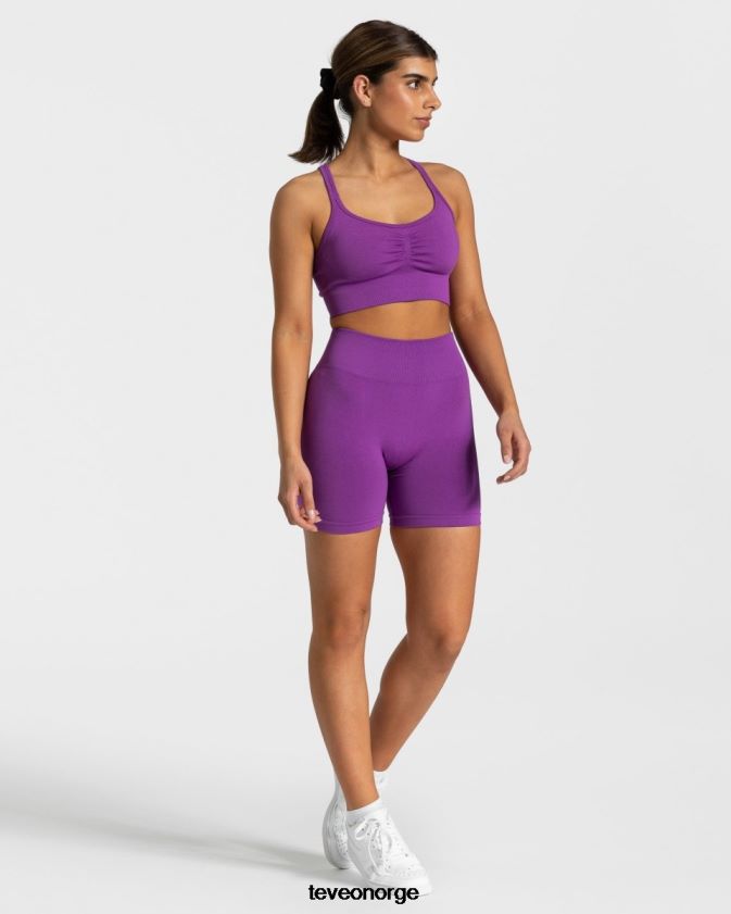 TEVEO klær 0H40JL227 lilla kvinner tidløs scrunch short