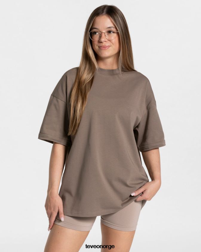 TEVEO klær 0H40JL471 mokka kvinner candy oversized t-skjorte