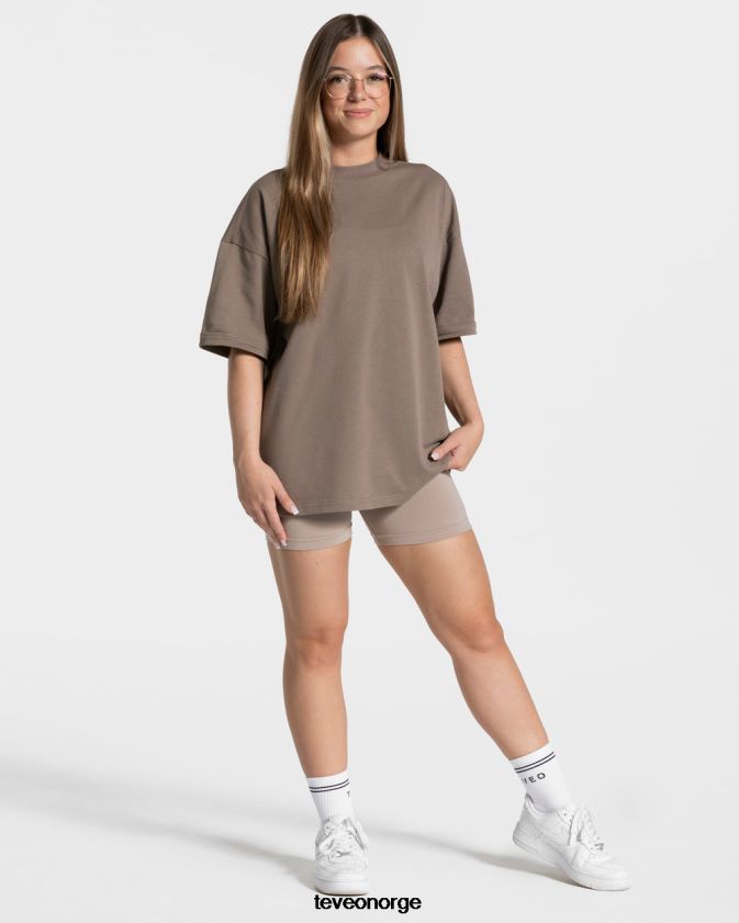 TEVEO klær 0H40JL471 mokka kvinner candy oversized t-skjorte