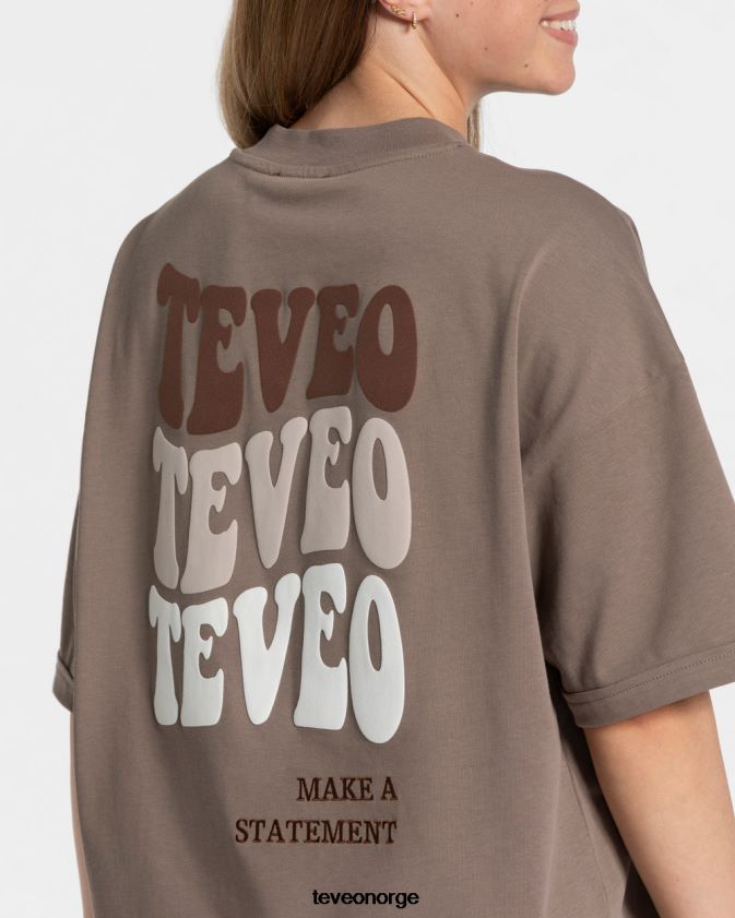 TEVEO klær 0H40JL471 mokka kvinner candy oversized t-skjorte