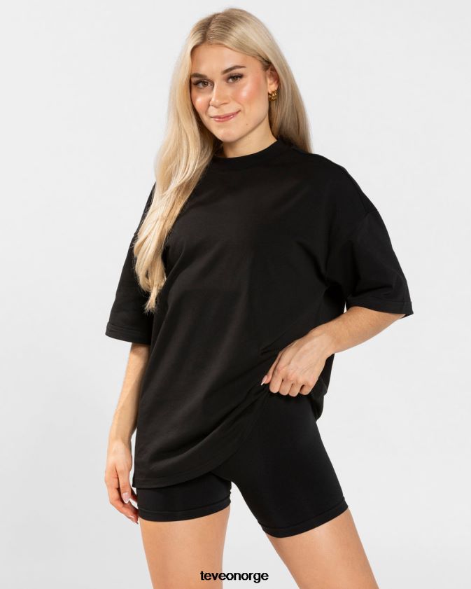 TEVEO klær 0H40JL472 svart kvinner candy oversized t-skjorte