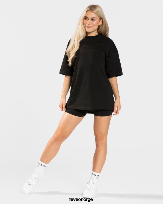 TEVEO klær 0H40JL472 svart kvinner candy oversized t-skjorte
