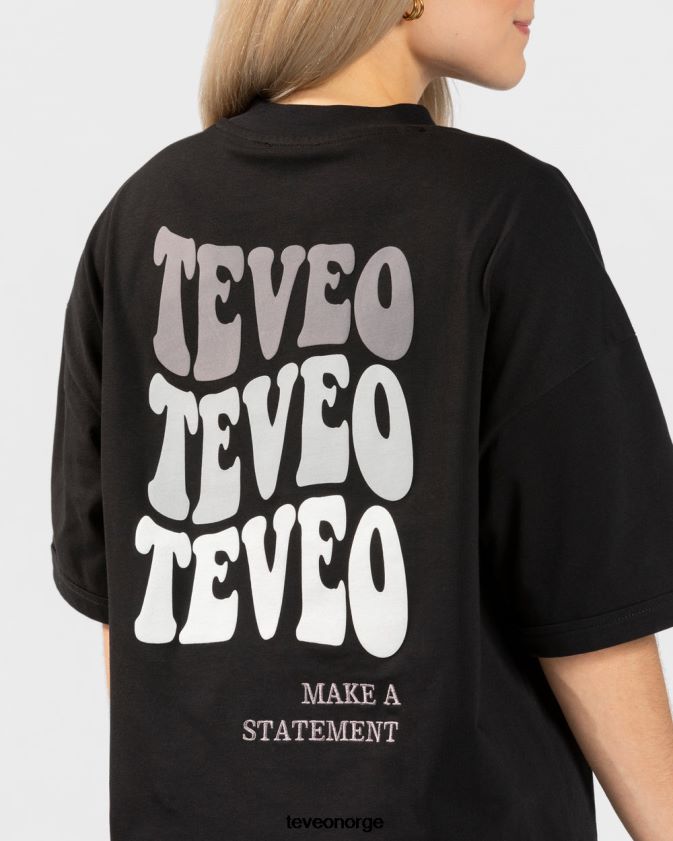 TEVEO klær 0H40JL472 svart kvinner candy oversized t-skjorte