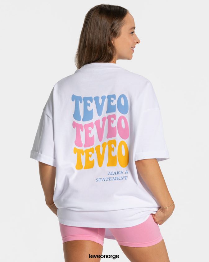 TEVEO klær 0H40JL474 hvit kvinner candy oversized t-skjorte