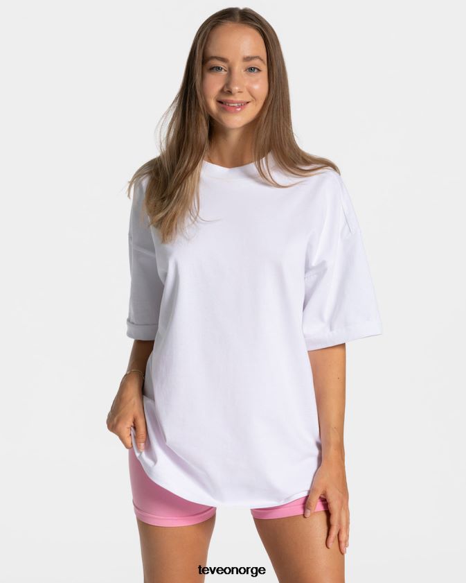 TEVEO klær 0H40JL474 hvit kvinner candy oversized t-skjorte