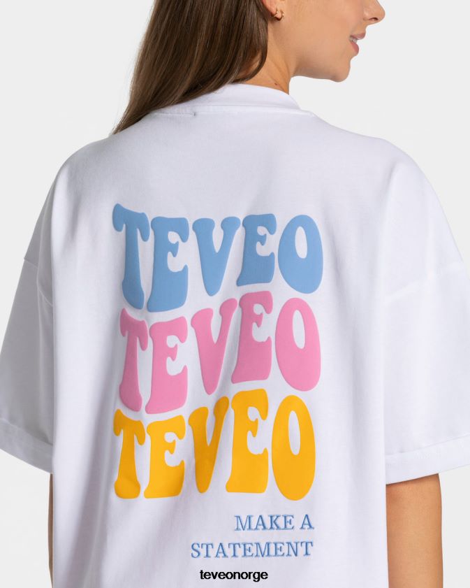 TEVEO klær 0H40JL474 hvit kvinner candy oversized t-skjorte