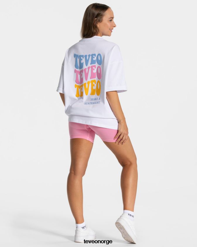 TEVEO klær 0H40JL474 hvit kvinner candy oversized t-skjorte