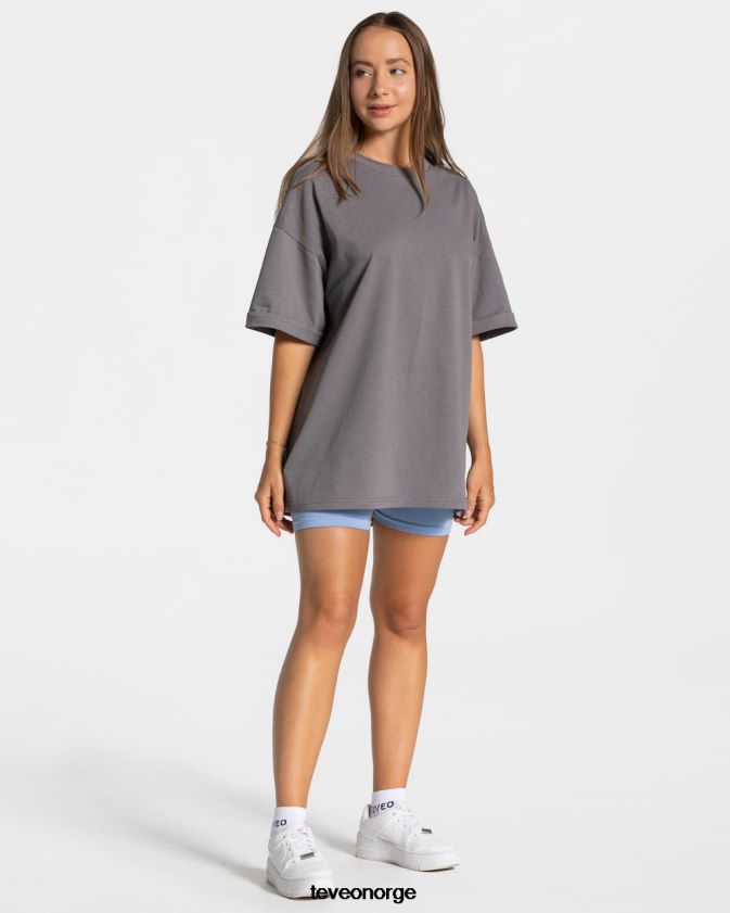 TEVEO klær 0H40JL475 grafitt kvinner candy oversized t-skjorte