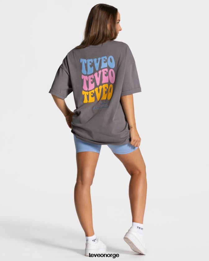 TEVEO klær 0H40JL475 grafitt kvinner candy oversized t-skjorte
