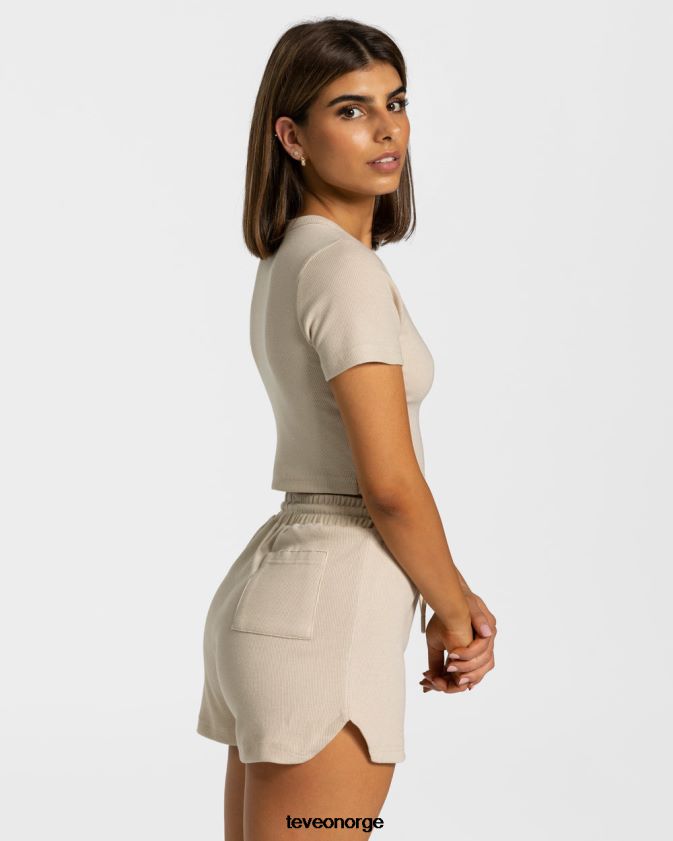 TEVEO klær 0H40JL481 beige kvinner lounge t-skjorte
