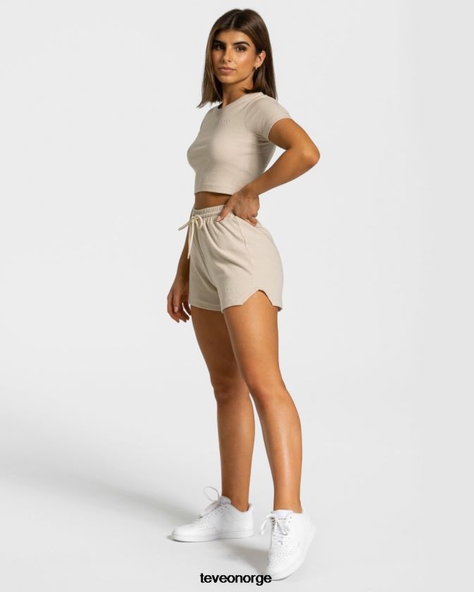 TEVEO klær 0H40JL481 beige kvinner lounge t-skjorte