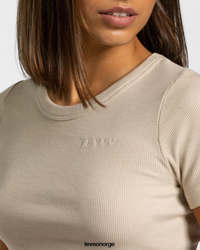 TEVEO klær 0H40JL481 beige kvinner lounge t-skjorte
