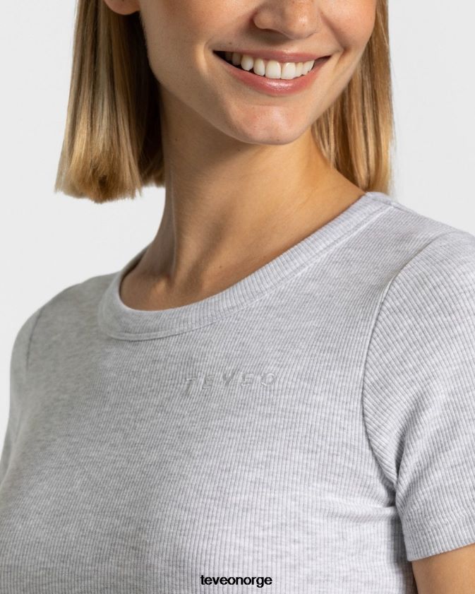 TEVEO klær 0H40JL485 lysegrå kvinner lounge t-skjorte